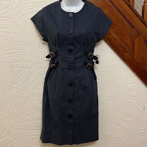 NWT Marc by NWT Marc by Marc Jacobs denim side buckle elegant office casual dres - Picture 1 of 10